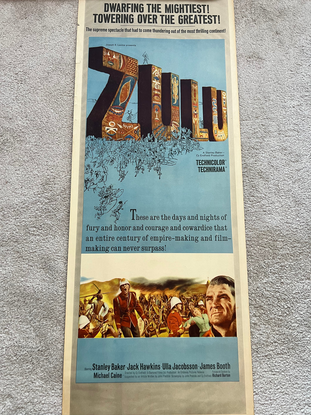 Original U.S. Poster for ZULU - 