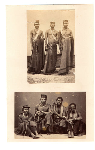 Two CDV Photographs - Xhosa Councillors of King Sandile